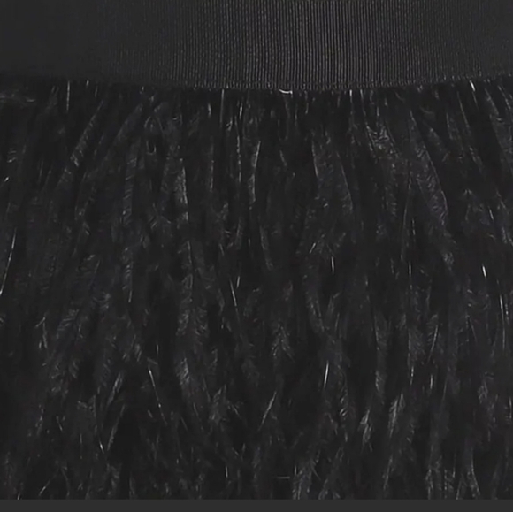 Milly Girls Minu Ostrich Feather Pink Black Formal Cocktail Dress, Size 8 - Picture 7 of 8